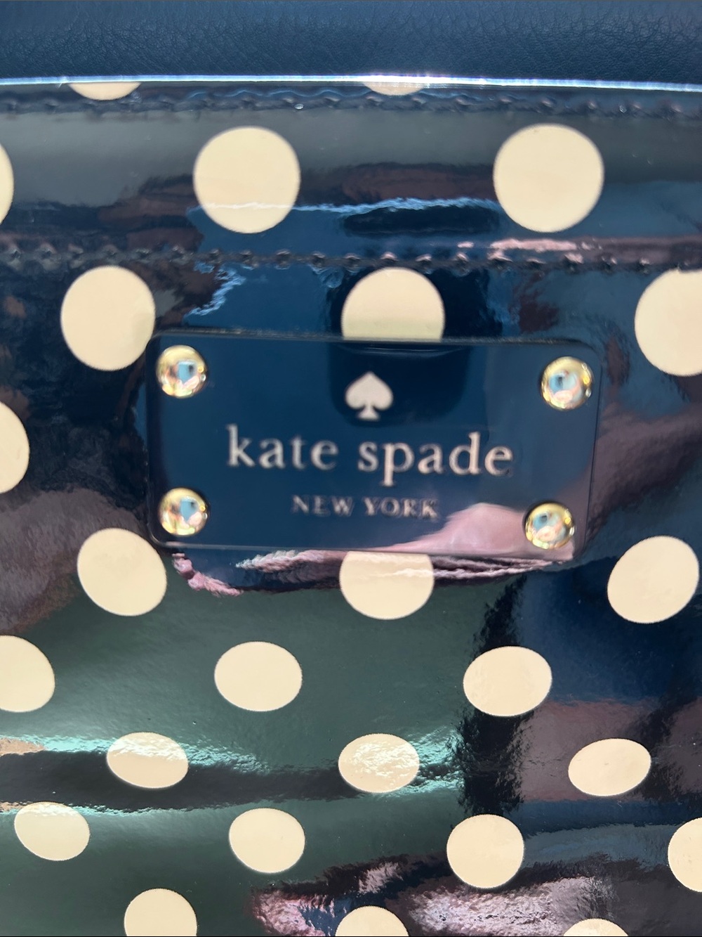 kate spade Black and White Polka Dot Satchel - Picture 2 of 5